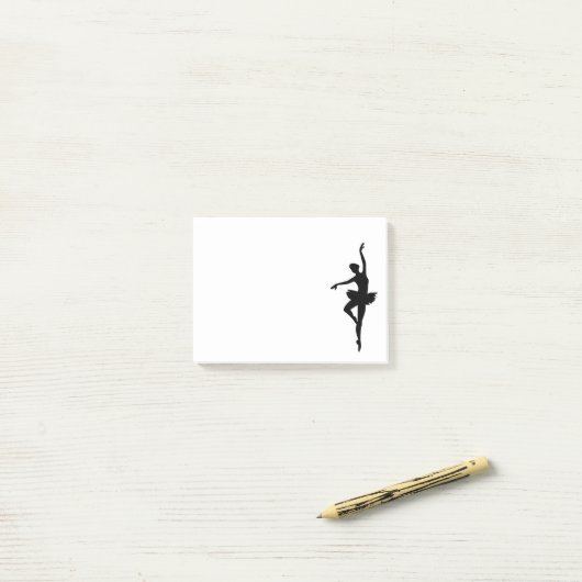 Post-it® Silhouette simple de ballerine (Sur un bureau)