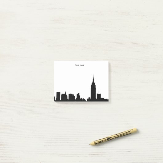 Post-it® Silhouette Skyline NYC (Sur un bureau)
