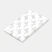 Post-it® Silhouette Tiger noir et blanc (Incliné)