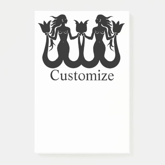 Post-it® Silhouette Tonnerre_Cove de sirène à deux queue (Devant)