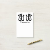 Post-it® Silhouette Tonnerre_Cove de sirène à deux queue (Sur un bureau)