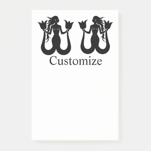 Post-it® Silhouette Tonnerre_Cove de sirène à deux queue (Devant)