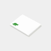 Post-it® Silhouette verte de dinosaure de Triceratops (Incliné)
