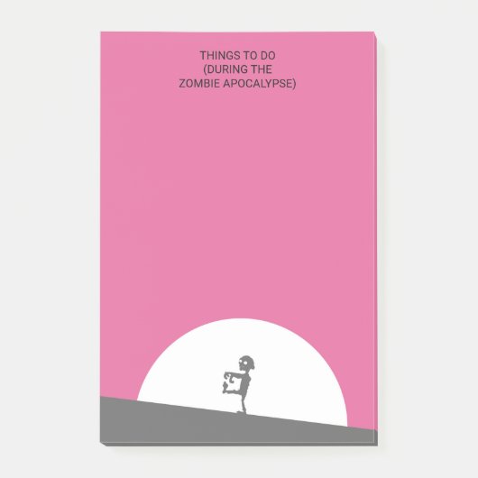 Post-it® Silhouette Zombie avec Pleine lune personnalisée (Devant)