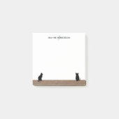 Post-it® Silhouettes de chats noirs modernes Nom monographi (Devant)
