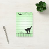Post-it® Silhouettes de vacances Halloween Chat noir Vert B (Bureau)