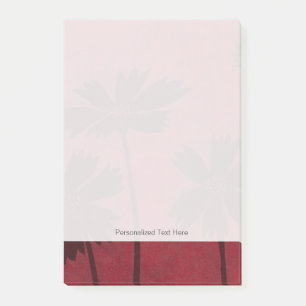 Post-it® Silhouettes en tête de fleurs sur Arrière - plan C