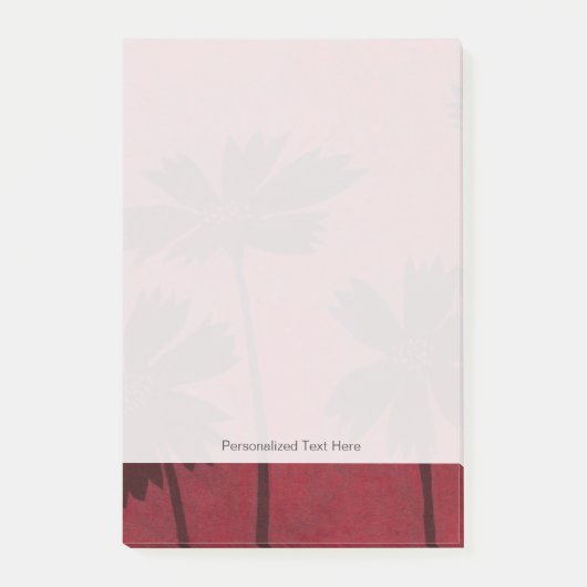 Post-it® Silhouettes en tête de fleurs sur Arrière - plan C (Devant)