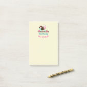 Post-it® Silly Pun Travailler Jusqu'À Glace Crème - Yummy T (Sur un bureau)