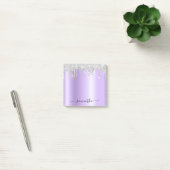 Post-it® Silver Glitter Drips Pale Lavender Shimmer (Bureau)