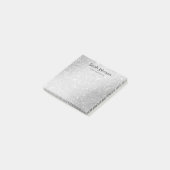 Post-it® Silver Glitter Monogram Personalized Name  (Incliné)