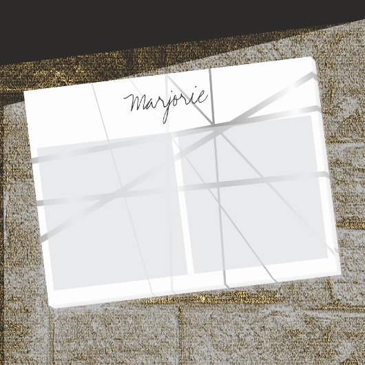 Post-it® Silver Grey Look Lignes géométriques Ajouter un no