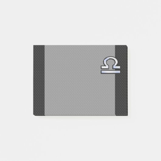 Post-it® Silver Libra Zodiac Connexion en noir style peau d (Devant)