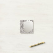 Post-it® Silver Ornate Modern Post il note (Sur un bureau)