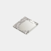 Post-it® Silver Ornate Modern Post il note (Incliné)