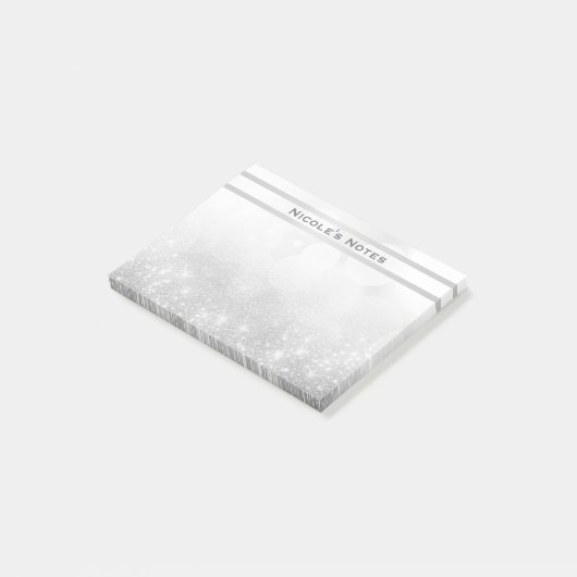 Post-it® Silver Parties scintillant Sparkle Glam tendance p (Incliné)