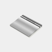 Post-it® Silver Platinum Shine Chic Moderne Personnalisé (Incliné)