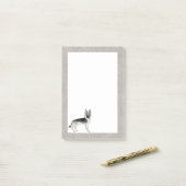 Post-it® Silver Sable Allemand Berger Cartoon GSD Chien Gre (Sur un bureau)