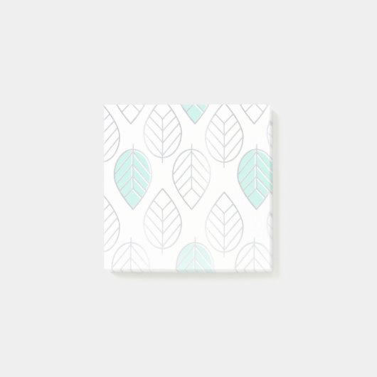 Post-it® Silver & Turquoise Design chic & moderne feuille (Devant)