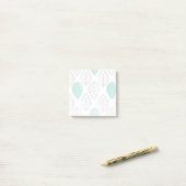Post-it® Silver & Turquoise Design chic & moderne feuille (Sur un bureau)