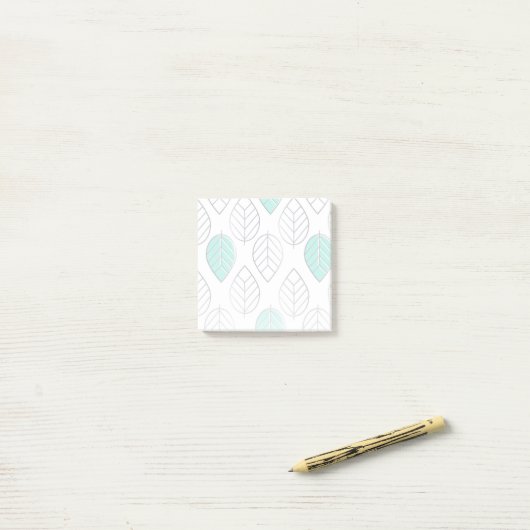 Post-it® Silver & Turquoise Design chic & moderne feuille (Sur un bureau)