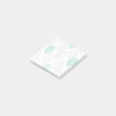 Post-it® Silver & Turquoise Design chic & moderne feuille (Incliné)