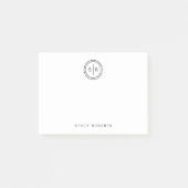 Post-it® Simple 2 cercle initial Monogramme (Devant)
