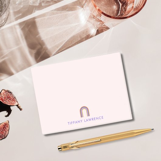 Post-it® Simple arc-en-ciel rose pâle Personnalisé