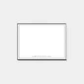 Post-it® Simple Basic Personalize Black Border Stationery (Devant)