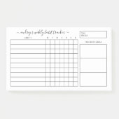Post-it® Simple Black White Weekly Habit Tracker (Devant)