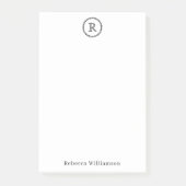 Post-it® Simple Classique Moderne Rustique Wreath Monogramm (Devant)