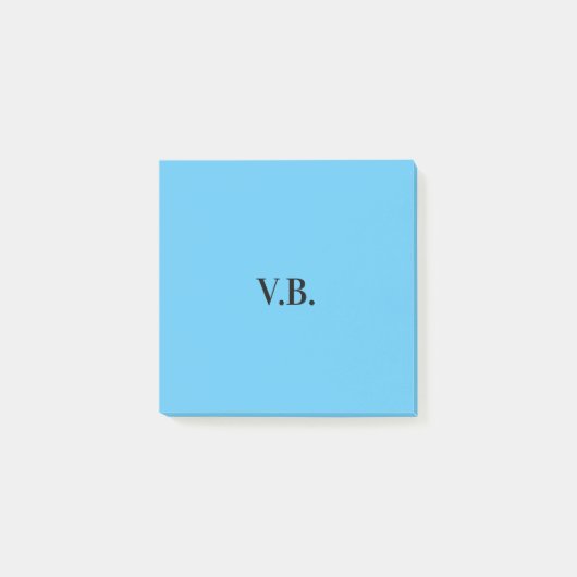 Post-it® Simple couleur unie ajouter nom texte monogramme (Devant)