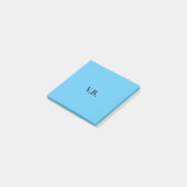 Post-it® Simple couleur unie ajouter nom texte monogramme (Incliné)