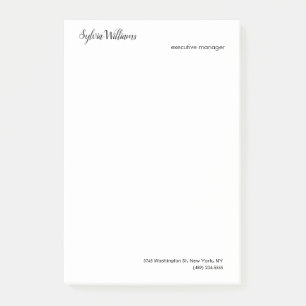 Post-it® Simple Creative Modern Minimaliste Votre nom Détai