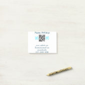 Post-it® simple custom QR code add your name text  Classic  (Sur un bureau)
