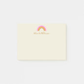 Post-it® Simple Cute Retro Rainbow Nom de script personnali (Devant)