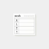 Post-it® Simple Daily Meal Planner Sticky Notes Pad (Devant)