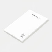 Post-it® Simple Daisy tendance Floral Blanc Noir (Incliné)