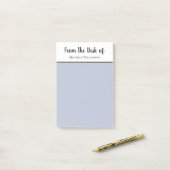 Post-it® Simple du bureau de la typographie élégante violet (Sur un bureau)