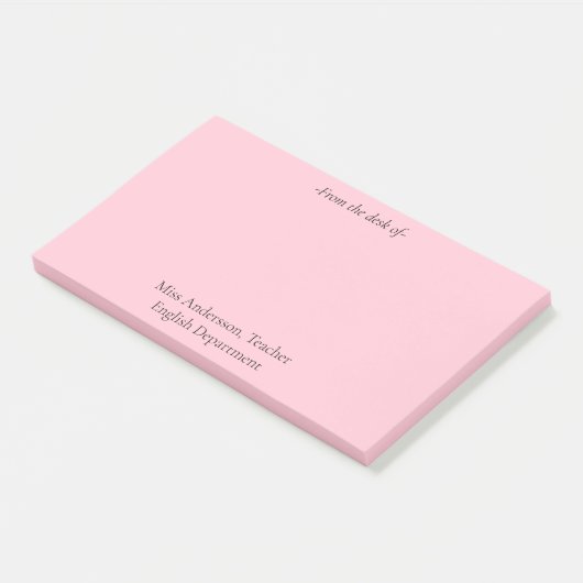 Post-it® Simple du bureau de l'enseignant (Incliné)