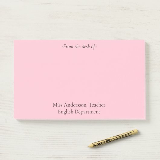 Post-it® Simple du bureau de l'enseignant (Sur un bureau)