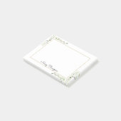 Post-it® Simple Élégant Floral Vert (Incliné)