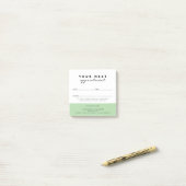 Post-it® Simple Elegant Green White Salon Appointment (Sur un bureau)
