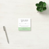 Post-it® Simple Elegant Green White Salon Appointment (Bureau)