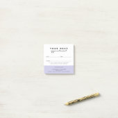 Post-it® Simple Elegant Lilac White Salon Appointment (Sur un bureau)