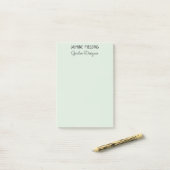 Post-it® Simple Elégant Pale Sage Green Garden Designer (Sur un bureau)