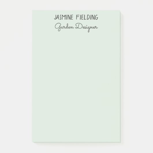 Post-it® Simple Elégant Pale Sage Green Garden Designer (Devant)