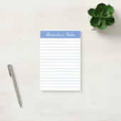 Post-it® Simple élégante Bleu Clair Personnalisé (Bureau)