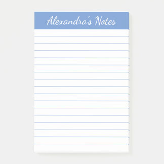 Post-it® Simple élégante Bleu Clair Personnalisé