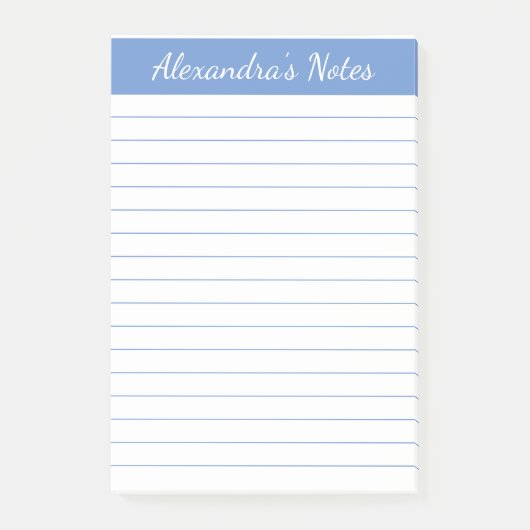 Post-it® Simple élégante Bleu Clair Personnalisé (Devant)